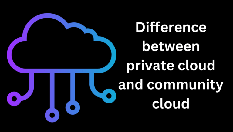 Difference between private cloud and community cloud